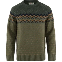 Pull Fjallraven Men Ovik Knit Sweater Laurel Green-Deep Forest