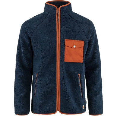 Gilet Fjallraven Men Vardag Pile Fleece Navy-Autumn Leaf 1 Gilet Fjallraven Men Vardag Pile Fleece Navy-Autumn Leaf