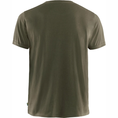 T-Shirt Fjallraven Homme Logo Dark Olive 2 T-Shirt Fjallraven Homme Logo Dark Olive – Image 2