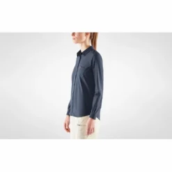 Fjallraven Chemise Fjällräven Women Övik Lite Shirt LS Navy 7 Fjallraven Chemise Fjällräven Women Övik Lite Shirt LS Navy -Fjallraven 3 Ovik Lite Shirt LS W 89980 560 E MODEL FJR