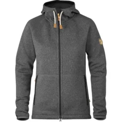 Pull Fjallraven Women Ovik Fleece Hoodie Dark Grey