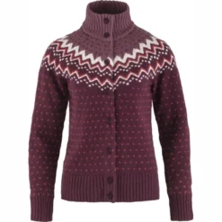 Fjallraven Gilet Fjällräven Women Övik Knit Cardigan W Dark Garnet