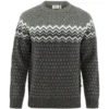 Pull Fjallraven Men Ovik Knit Sweater Dark Grey-Grey