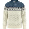 Pull Fjallraven Men Ovik Knit Sweater Chalk White-Indigo Blue