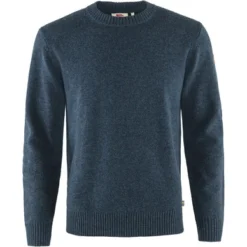 Pull Fjallraven Men Ovik Round-neck Sweater Navy